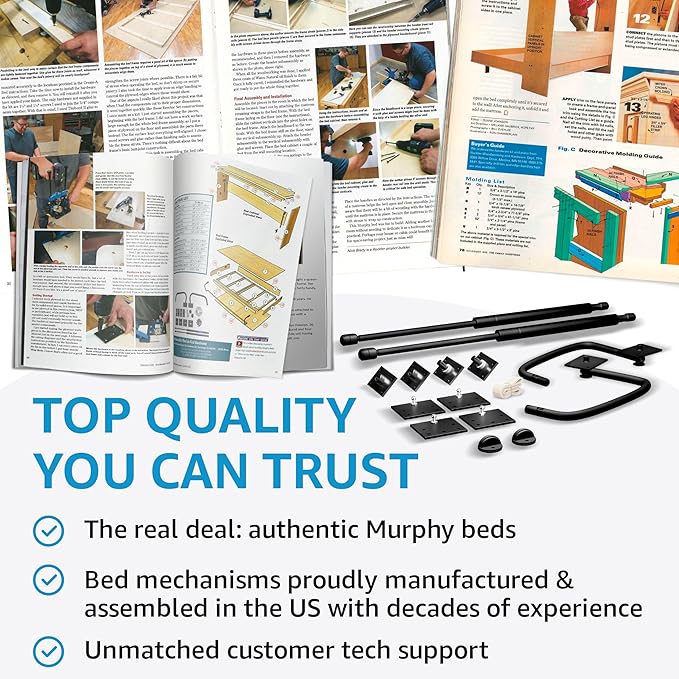 Create-A-Bed Premium Murphy Bed Kit, King Vertical