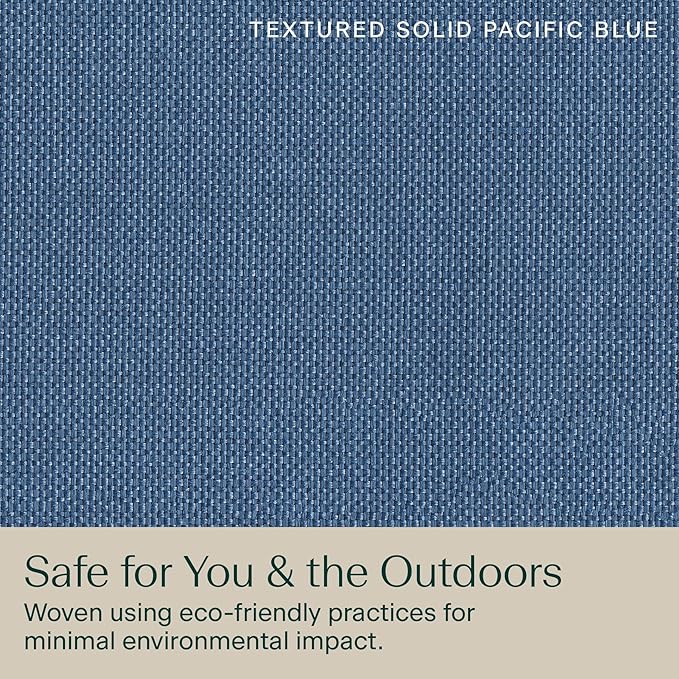 Honeycomb Outdoor Deep Seat, 24 x 23, Textured Solid Pacific Blue Chair Cushion for Patio Furniture