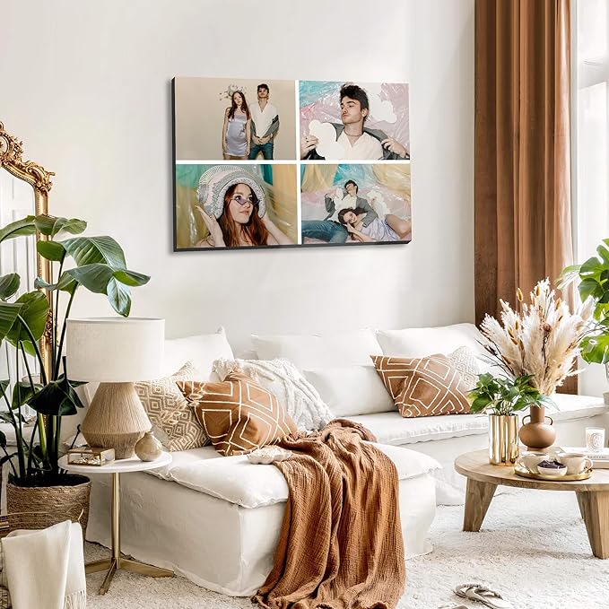 LANCHI95 Personalized Custom Canvas Prints - Photo On Canvas Picture Gifts Photo Prints Canvas Personalized Wall Art Ideal for Home Decor (S4)