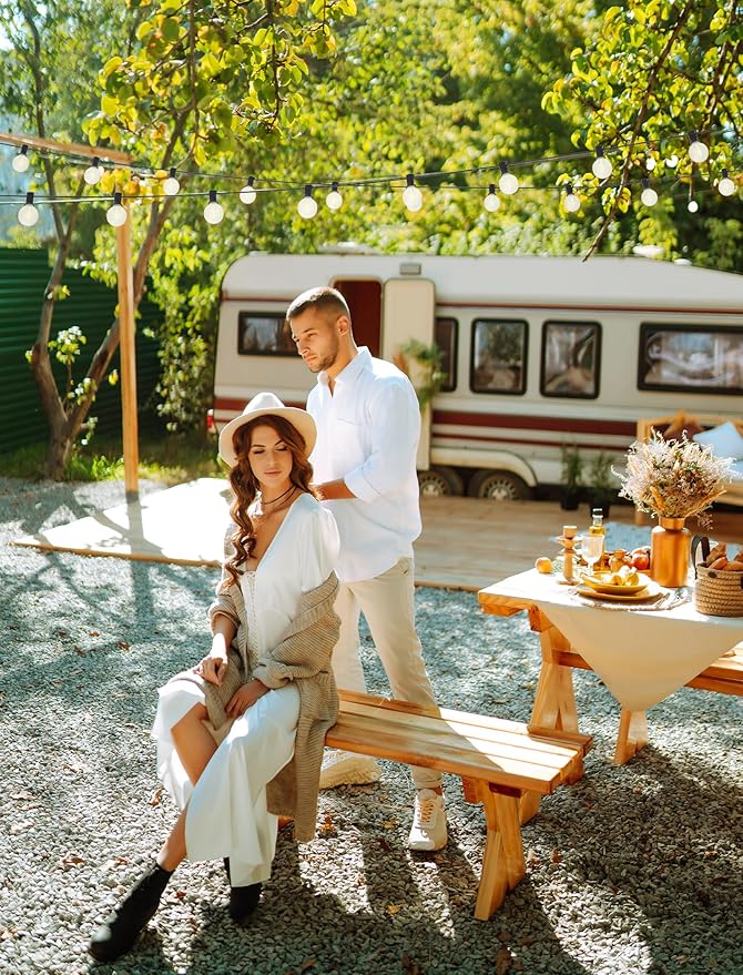 G40 Outdoor Globe Lights, 25FT Globe Christmas Lights with 27 LED Shatterproof Frosted Bulbs (2 Spare), Outdoor String Lights for Party Patio Garden Backyard Bistro Pergola Gazebo Decor, Black Wire