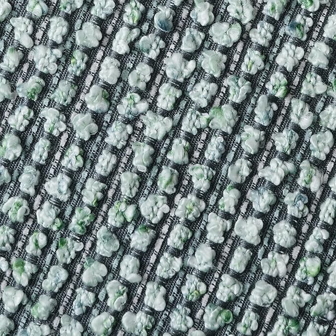 Striped Throw Pillow Covers 22x22 Set of 2 Green Textured Boucle Chic Morden Boho Accent Farmhouse Square Decorative Couch Pillow Covers for Home Decor Bed Sofa Living Room