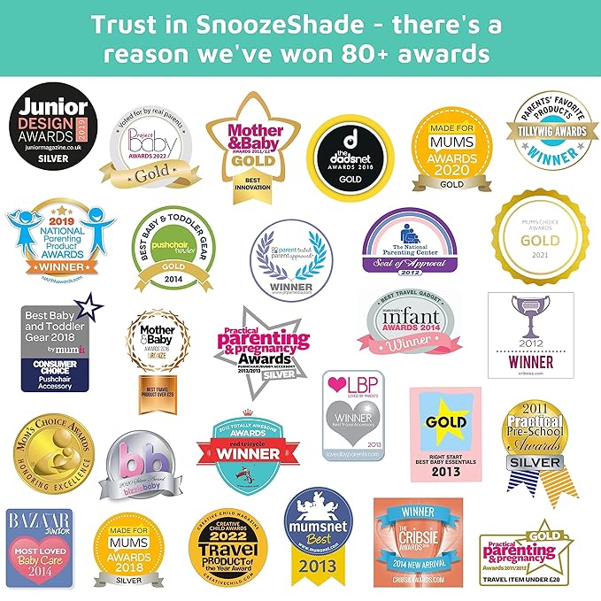 SnoozeShade Pack n Play & Travel Crib Blackout Cover | Blackout Crib Cover & Pack and Play Black Out Cover | Mom-Invented Safety Tested with Optimal Airflow