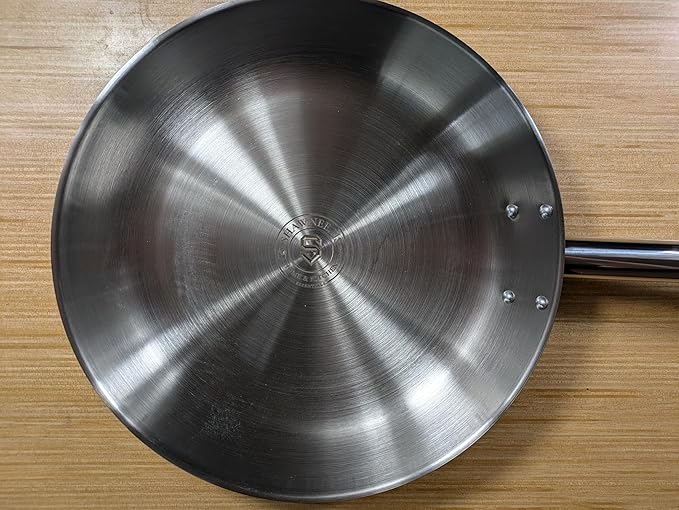 Shawnee 12-Inch Tri-Ply Stainless Steel Frying Pan – Induction & Oven Safe to 500°F – Professional Chef Skillet with Stay-Cool Handle