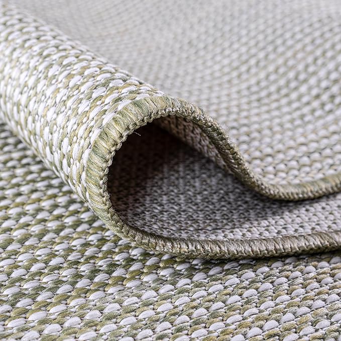 Keen Home Design Terrace Outdoor Round Rug - 5ft Round Washable Indoor/Outdoor Rug for Patio, Kitchen, Balcony, Beach, Garden, Deck and Porch, Size: 5'3" Round