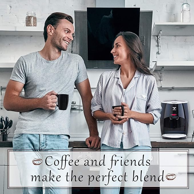 Moss & Stone Mini Drip Coffee Maker with Mug (5 oz Mugs), Small Coffee Pot With 2 Coffee Cups, Mini Coffee Maker (2 Drip & 2 Mug)