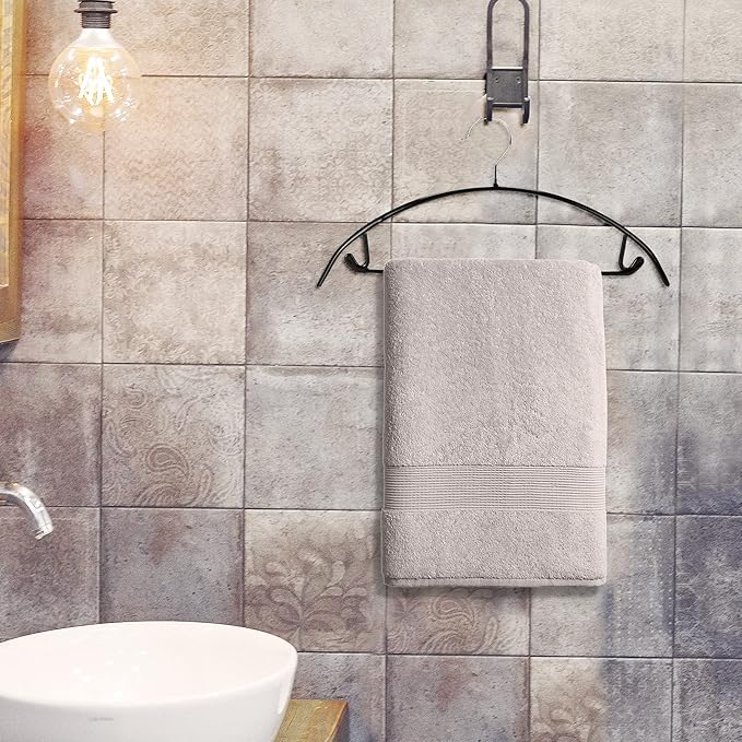 Nature Smile Non Slip PVC Coating Sweater Hangers,Dress Suit Coat Hangers,Shoulder Bump Free Golf T Shirts Clothes Hangers (Black Color 20 Pack)