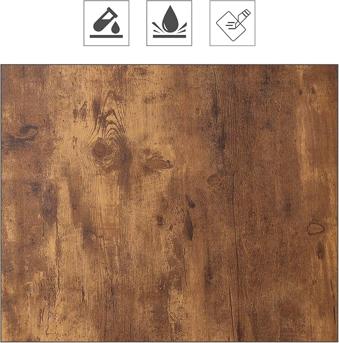 soges 4 Person Dining Table Set, 43.3inch Kitchen Table Set for 4, Dining Room 2 Chairs with Backrest, 2-Person Bench with Storage Rack, Vintage Brown