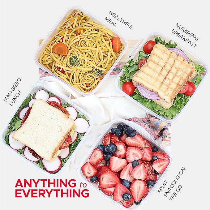 Tafura Kids 3 Pack Sandwich Containers, BPA Free Plastic, Microwave and Dishwasher Safe, Designed with Kid Friendly Lids