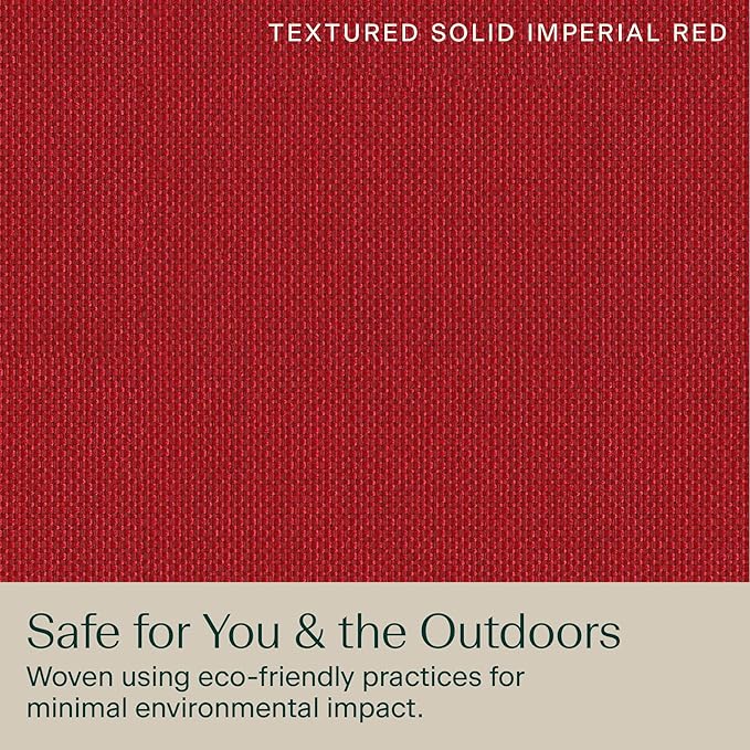 Honeycomb Outdoor Deep Seat, 24 x 23, Textured Solid Imperial Red Chair Cushion for Patio Furniture