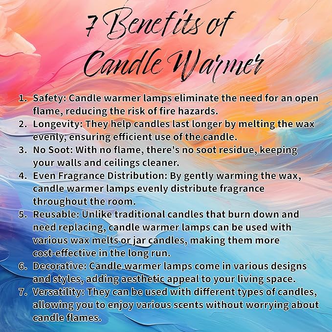 Candle Warmer Lamp with Dimmer, Height Adjustable Candle Lamp Warmer for Jar Candles, Electric Candle Warmer, Dimmable Candle Warmer Lamp