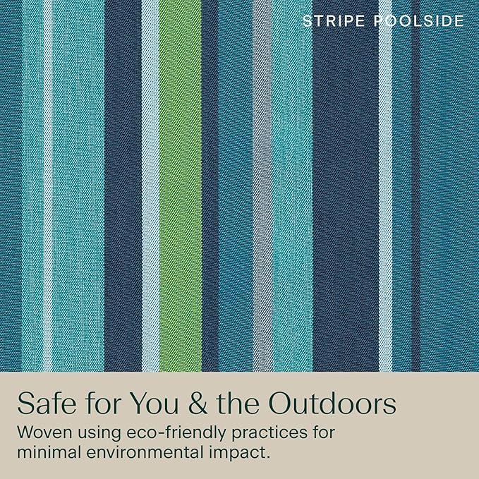 Honeycomb Outdoor Deep Seat, 24 x 23, Stripe Poolside Chair Cushion for Patio Furniture