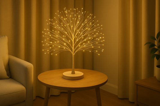 Light Up Your Evenings with a Fiber-Optic Tree Lamp That Feels Like Magic