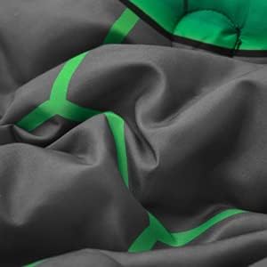 NTBED Game Console Comforter Set for Boys Girls Kids Geometric Lightweight Microfiber Bedding Sets (Green, Full)