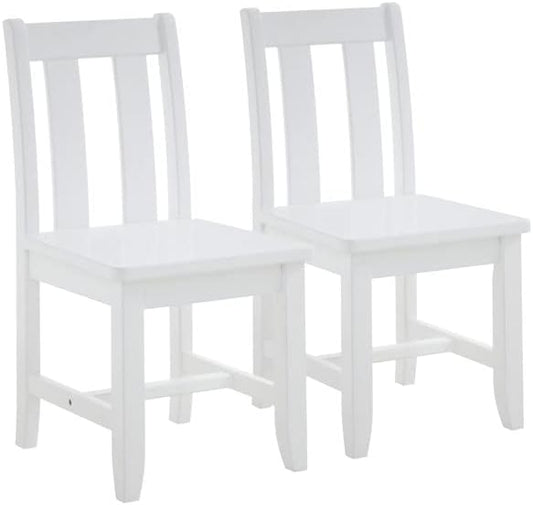 MUSEHOMEINC Kids Chairs for Toddlers,Toddler Wooden Chairs for Playing or Activity, Set of 2, Activity Chair for Children/Kids Wooden Chair/Preschool Furniture/Gift for Boys Girls. (White)