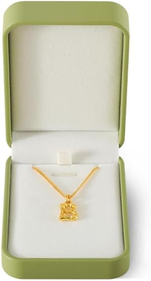 Necklace Jewelry Box, Leather Jewelry Box For Men,Premium Small Gift Boxes,Luxury Jewelry Gift Boxes For Necklaces (Green)