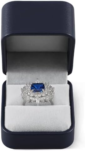 Ring Box, Leather Ring Case,Premium Mens Jewelry Box,Luxury Ring Box For Proposal,Blue Ring Boxes