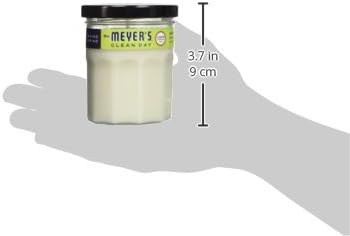 MRS. MEYER'S CLEAN DAY Scented Soy Aromatherapy Candle, 25 Hour Burn Time, Made with Soy Wax and Essential Oils, Lemon Verbena, 4.9 oz