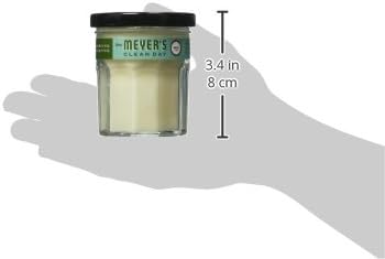MRS. MEYER'S CLEAN DAY Soy Aromatherapy Candle, 25 Hour Burn Time, Made with Soy Wax and Essential Oils, Basil, 4.9 oz