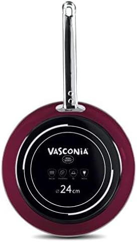 Vasconia Elegance 10-Piece Cookware Set (Dark Red) for Most Stove Tops - Dishwasher, Grill & Oven Safe up to 480℉ (Enamel on Steel) Quick & Even Heat Distribution, Nonstick Interior, Stainless Handles