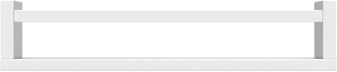 Onlysky Set of 4 Wall-Mounted Kid's Bookshelf - White Floating Nursery Book Shelves - Durable Wood Construction - Ideal for Nursery Decor, Kids Room, Toy Storage