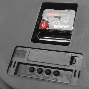 Digital Wall Clock Battery Operated with Day and Date Temperature Blue White Wave Calendar Clock with Large Display Silent for Room Bathroom Bedroom Living Room Farmhouse Decor 14 Inch