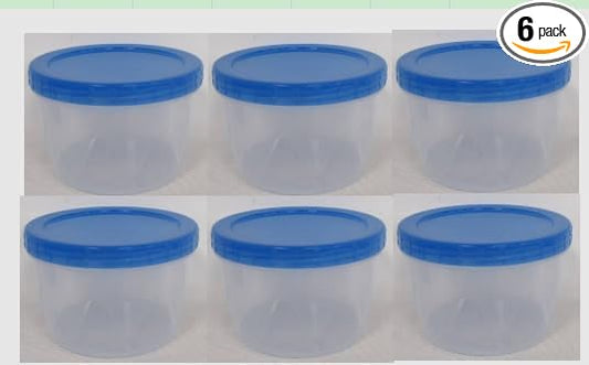 Freezer Storage Containers 6 Pack-32 Oz Deli Containers with Lids BPA Free Microwave and Dishwasher Safe,Food Storage Containers with Lids,Soup Containers for Oats/Salad