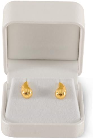 Earring Box, Leather Earring Gift Box,Premium Earring Boxes For Jewelry Gift,Luxury Earring Boxes (White)