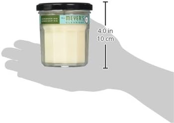 MRS. MEYER'S CLEAN DAY Scented Soy Candle, Large Glass, Basil, 7.2 oz, (Pack of 2)
