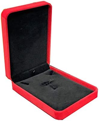 Wedding Jewelry Sets Velvet Box Necklace Earring Ring Display Case Storage Holder (Red)