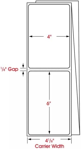 Sale4Less 3000 Fanfold 4 x 6 Direct Thermal Shipping Labels - Label Compatible DYMO Label writer Rollo & Zebra with Perforated line for Thermal Printers labels - Commercial Grade - Manufactured By UPS