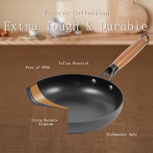 AUDANNE Nonstick Pots and Pans Set, 9 Pieces Non Stick Kitchen Cookware, Cooking Skillets Include Frying Pan with Lid, Saucepan, Casserole, Spoon, Turner Spatula, PFOA Free for Induction, Black