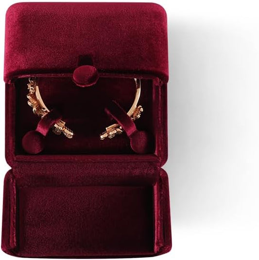 Velvet Bracelet Box，Ceremony Gift Boxes for Jewelry Display，Bracelets Holder for Women，Men Valentine Gifts Case (Red)