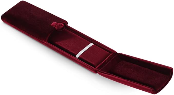 Necklace Jewelry Box，Velvet Gift Boxes for Women，Men Valentine Bracelet Long Display Cases (Red)