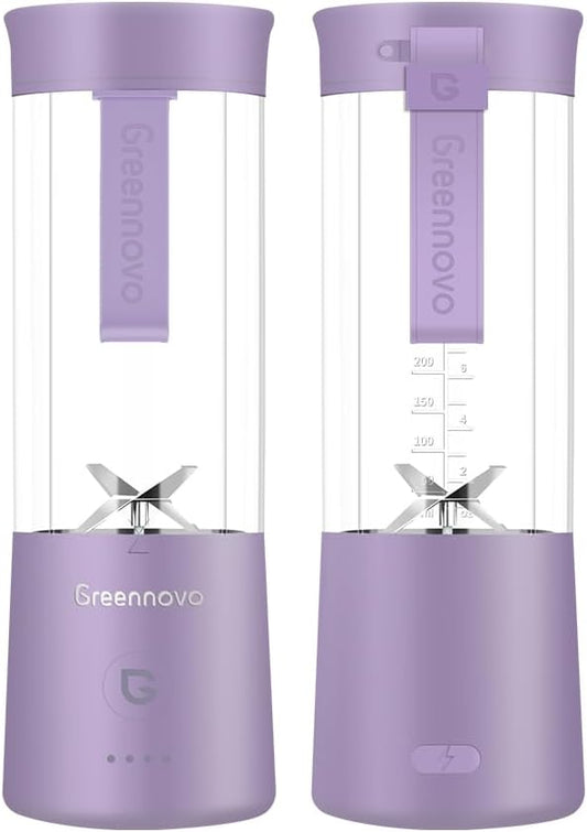 Portable Blender 500ml Personal with 6 Sharp Blades Rechargeable 5000mAh 18000-22000rpm Power for Shakes & Smoothies, BPA Free, for Kitchen, Office, Gym, Hiking(purple)