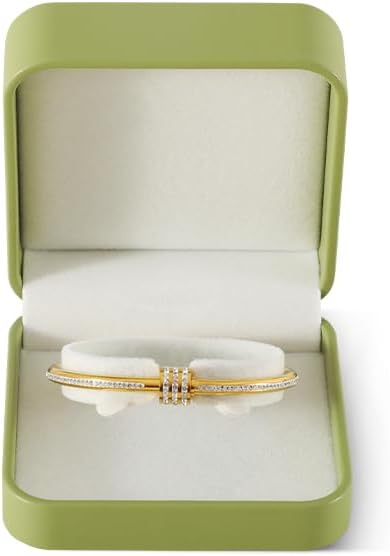 Bracelet Boxes For Jewelry Gift, Leather Bangle Box,Premium Bracelet Holder,Luxury Jewelry Gift Boxes (Green)