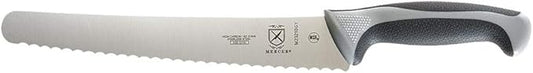 Mercer Culinary Millennia Colors Stainless Steel Bread Knife 10-Inch Wavy Edge Wide, Gray