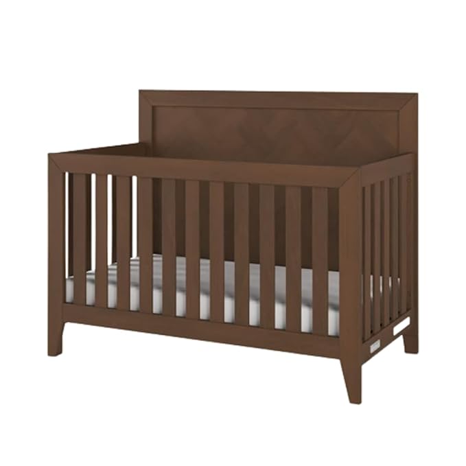 Child Craft Kieran 4-in-1 Convertible Crib, Baby Crib Converts to Day Bed, Toddler Bed and Full Size Bed, 3 Adjustable Mattress Positions, Non-Toxic, Baby Safe Finish (Toasted Chestnut)
