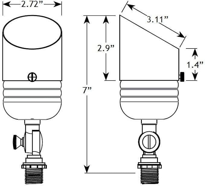 VOLT Fat Boy 12V Stainless Steel Outdoor Spotlight for Low Voltage Landscape Lighting of Yard, Lawn, Garden, Patio, Trees & House