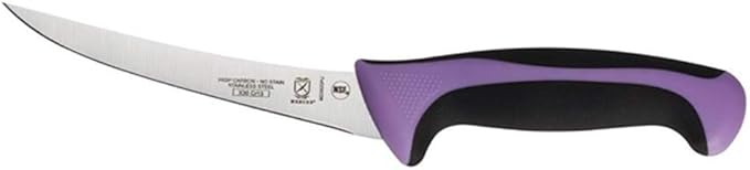 Mercer Culinary Millennia Color Handle Cutlery 6" Curved Boning Knife Purple