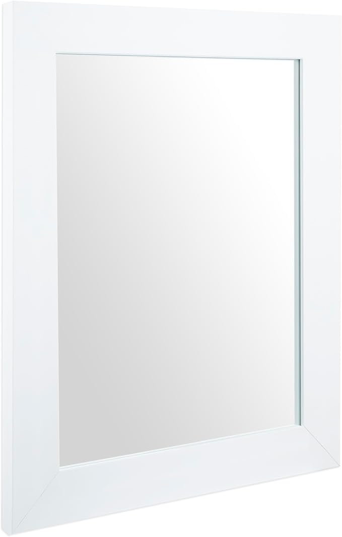 Ruomeng Wall Mirror Rectangle Decorative Mirror 12" x 16" for Entryway, Bedroom, Living Room, White