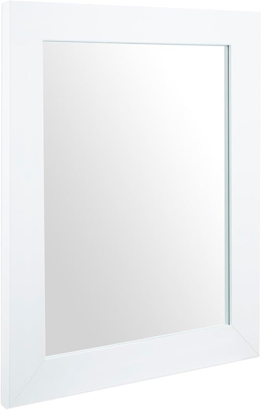 Ruomeng Wall Mirror Rectangle Decorative Mirror 12" x 16" for Entryway, Bedroom, Living Room, White