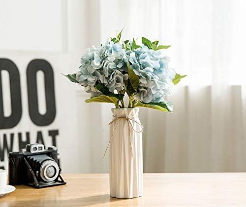 Ceramic White Vase Flower Vase for Home Decor Modern Style 9.5 inch Tall Vase for Table Shelf Home Decor Vase for Fireplace Bedroom Kitchen Living Room Wedding Office Desk Birthday Gifts