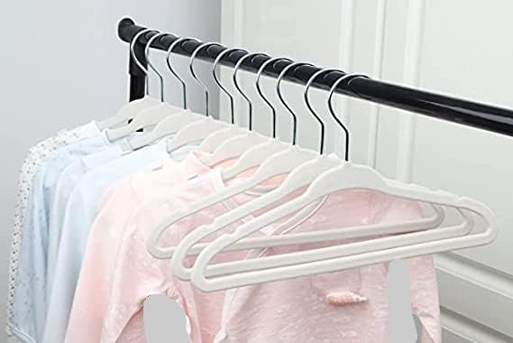 30 Pack Velvet Hangers - Non-Slip and Space-Saving Closet Organizers - Durable Soft-Touch, White Hangers for Clothes, Coats, and Wardrobe Essentials Luxury, Ganchos De Ropa, Gift