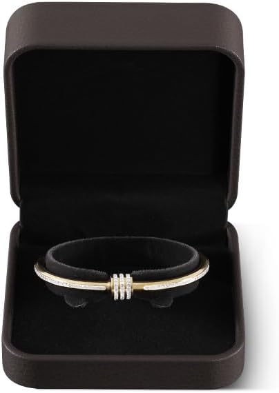 Leather Bracelet Gift Box for Men - Premium Small Luxury Bangle Box (Brown)