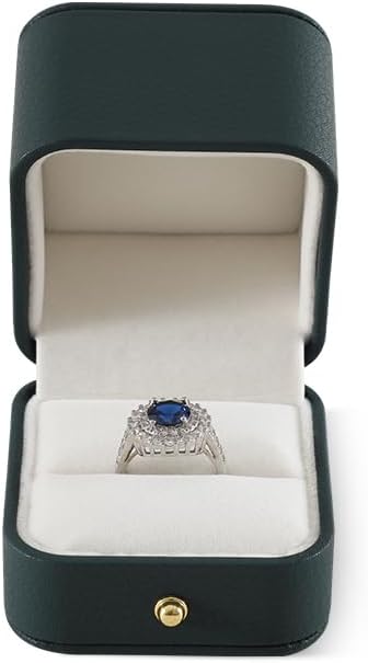 Ring Box, Leather Ring Case,Premium Mens Jewelry Box,Luxury Ring Box For Proposal,Dark Green Ring Boxes