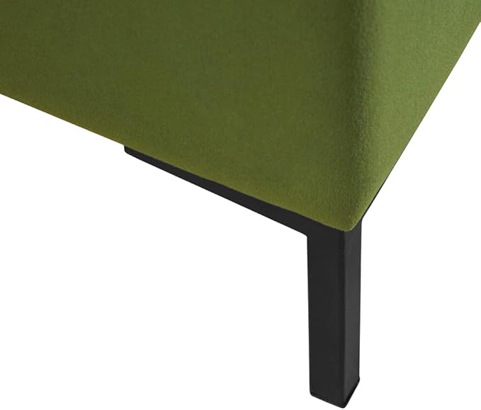 HomePop Upholstered Storage Bench with Metal Leg Home Décor|Bench with Storage for Living Room & Entryway - Blush Green