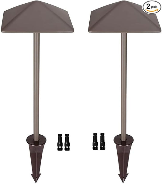 Arrownine Pathway Lights Low Voltage 12-24V,Cast Aluminum Construction Replaceable G4 LED Bulb for Outdoor Path Lights,Walkway Lighting Garden Yard Driveway Light 2-Pack Bronze Finish