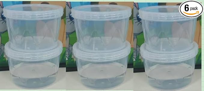 Freezer Storage Containers 6 Pack-16 Oz Deli Containers with Lids BPA Free Microwave and Dishwasher Safe,Food Storage Containers with Lids,Soup Containers for Oats/Salad