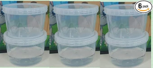 Freezer Storage Containers 6 Pack-16 Oz Deli Containers with Lids BPA Free Microwave and Dishwasher Safe,Food Storage Containers with Lids,Soup Containers for Oats/Salad