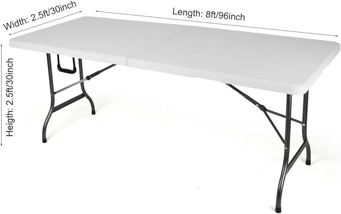 2 Pack 8FT Gold Spandex Tablecloth Stretch Fitted Table Cover for Rectangular Table Event, Wedding, Banquet and Parties